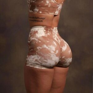 desert rose shorts and bra